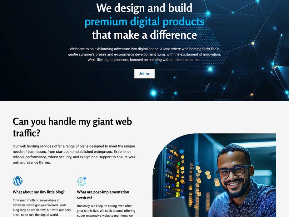 WebHosting Home 1r34
